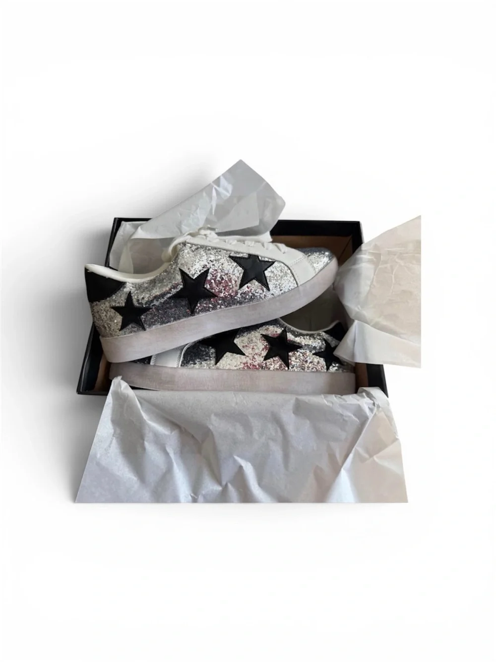 New! INC International Concepts Kids Glitter Sparkle Sneakers w/stars (SZ 5M)